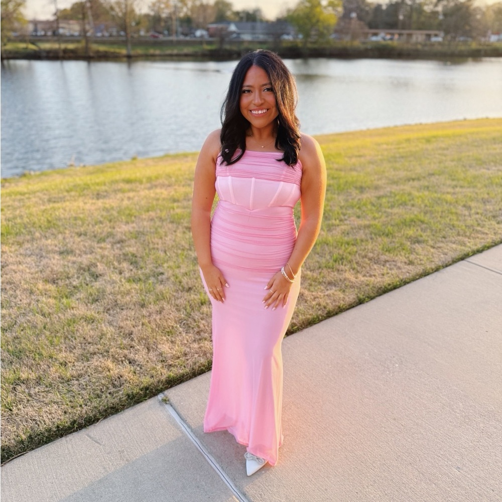 Elegant Pink Evening Gown